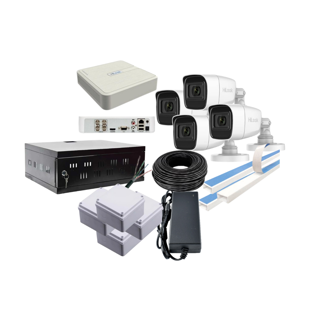 Kit x 4 Cámaras Hikvision o Hilook