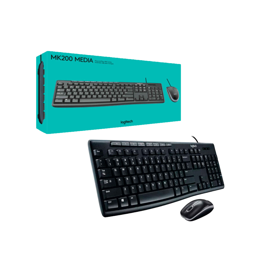 Combo Teclado y Mouse Logitech MK200