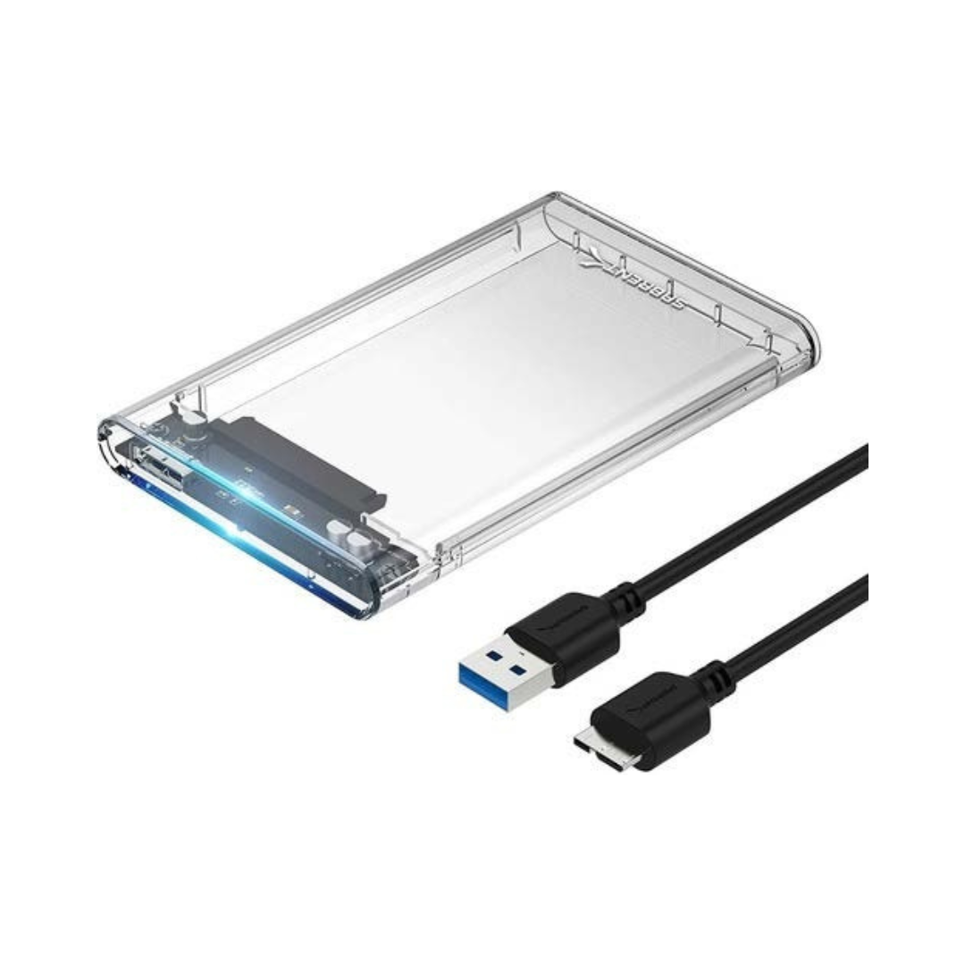 Caja Externa Sata 2.5" Usb 3.0 Transparente
